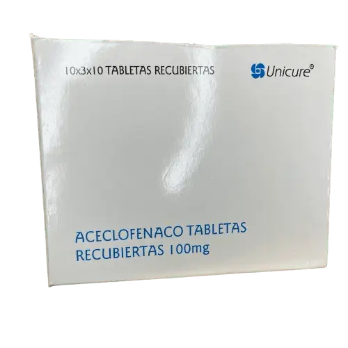 Aceclofenaco 100mg X 10 Tab Unicure