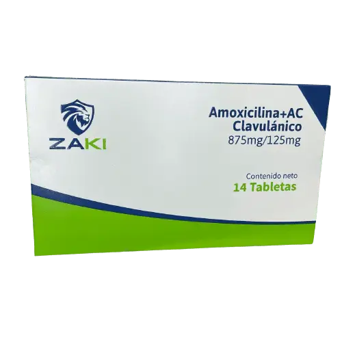 Amoxicilina +ac Clav 875mg/125mg X 14 Zaki