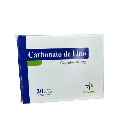 Carbonato D/litio Tab 300mg X 20 Fm