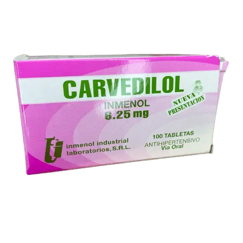 CARVEDILOL DE 6.25MG X 10 INMENOL
