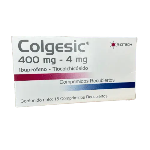 COLGESIC 400 MG/4 MG X 15 COM