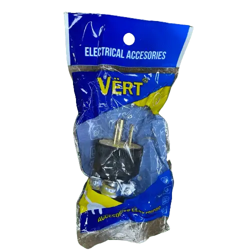 ENCHUFE MACHO DE GOMA VERT 110V