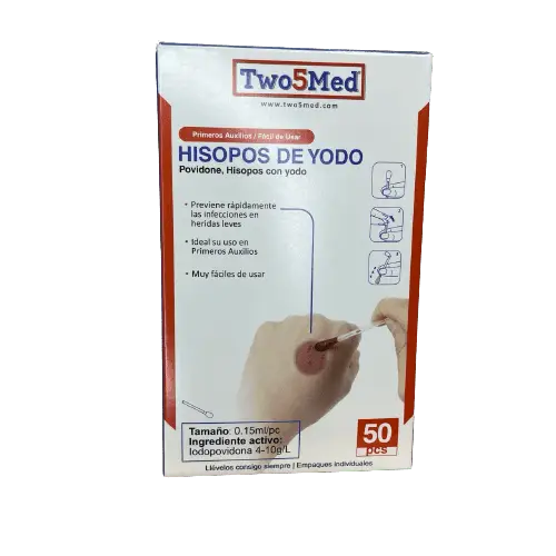 Hisopos Two5med D/yodo X 50