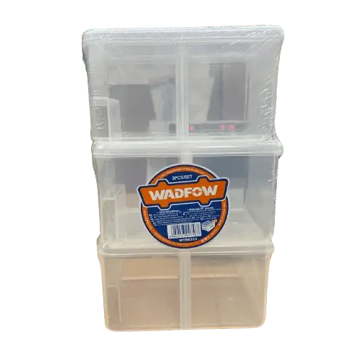 Juego De 3 Cajas De Plast Transp Wadfow