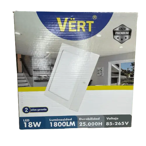 PANEL LED CUADRADO 18W VERT