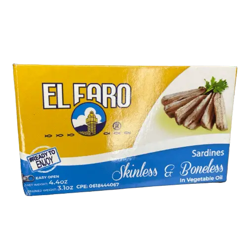 SARDINA EL FARO SIN PEIL Y SIN ESPINA 125 GR