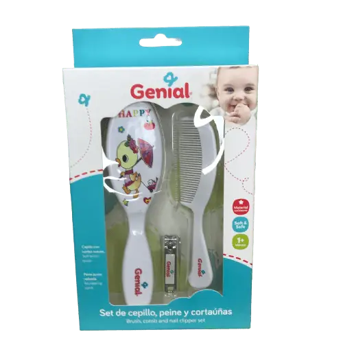 SET CEPILLO Y PEINE + CORTAUÑAS