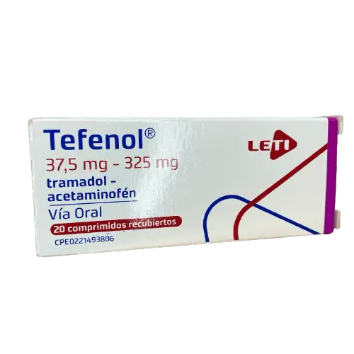 TEFENOL COM/REC 37,5/325MG X 20