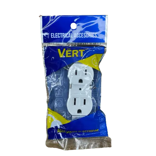 TOMA CORRIENTE DOBLE BLANCO VERT 15AMP