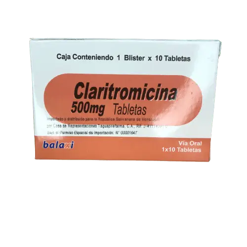 CLARITROMICINA 500 MG X 10 TAB