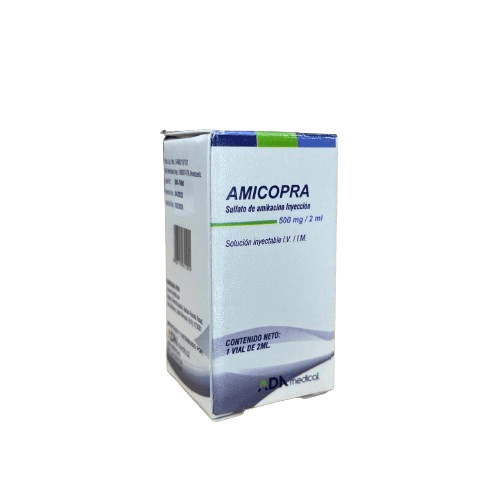 Amicopra (amikacina) 500 Mg/2ml X 1 Amp