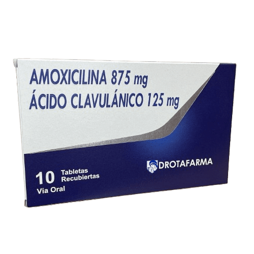 Amoxicilina + Acido Clav 875mg+125 Mg X10 Drotafarma