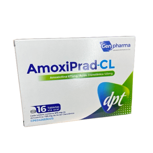 Amoxiprad-cl 875 Mg/125mg X 16 Tab Dpt