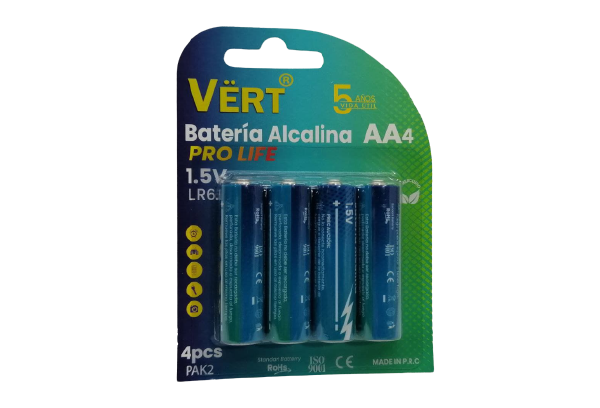 BATERIA VERT ALCALINA AA X 4