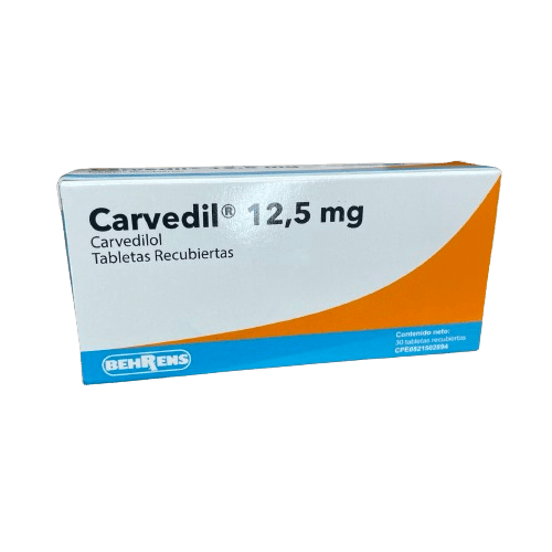 Carvedil 12,5mg. X30tab