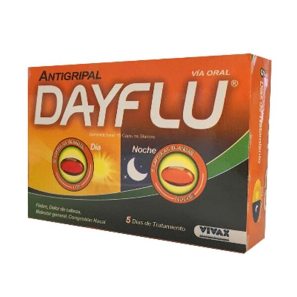 Dayflu Dia Noche 500mg/10mg X 10 Cap