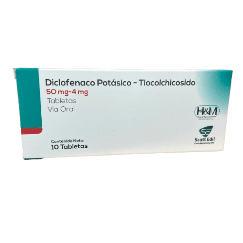 Diclofenac Potasico / Tiocolchicosido Tab 50mg /4 Mg X 10 H&m