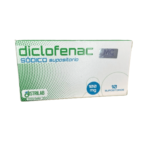 Diclofenac Sodico Supositorio 100mg X 10 Distrilab