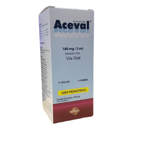 Aceval Sol 180mg/5ml Ped X 120 Ml