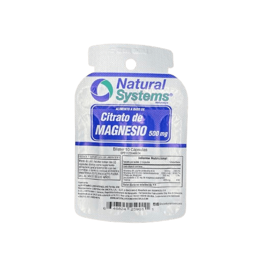 Citrato Magnesio Ns 500 X 10 Cap