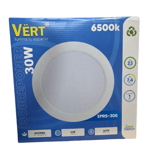 Panel Led Redondo Sobre Poner Eco 30w Vert