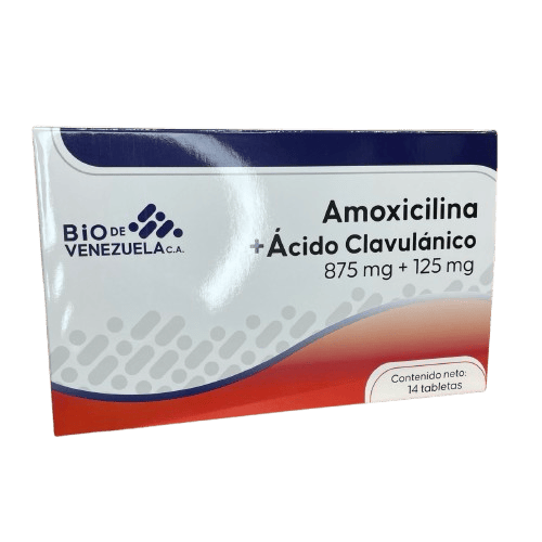 Amoxicilina + Ac Clav 875 Mg / 125 Mg X 14 Tab Bio De Vzla
